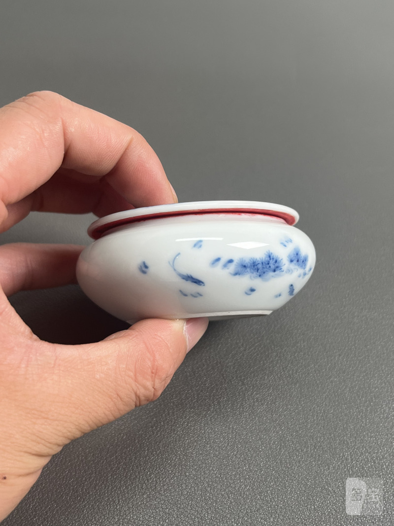 民国  王步风格青花花鸟印盒 - 图20
